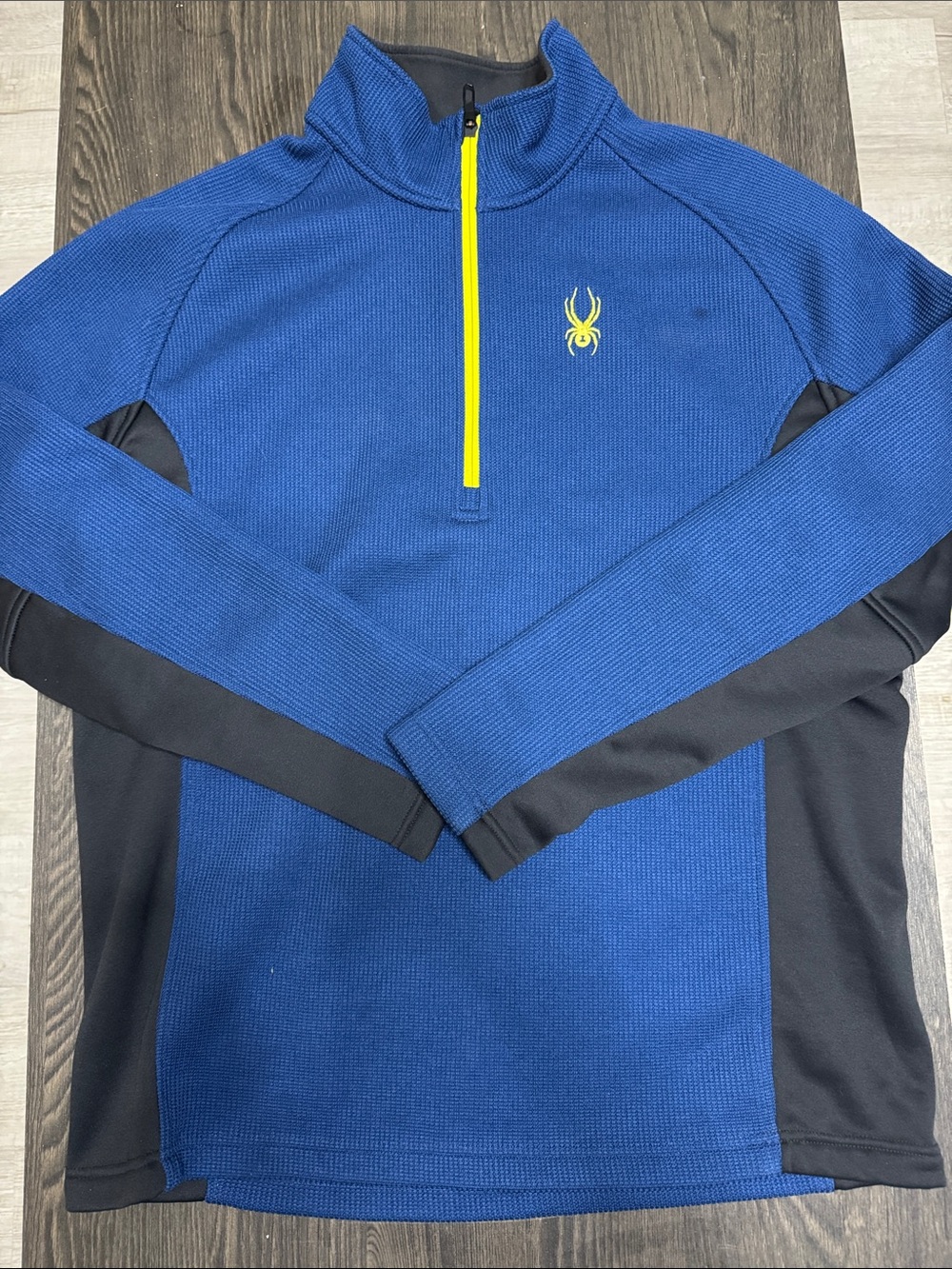 Spyder Blue Quarter-Zip Pullover with Yellow Accents